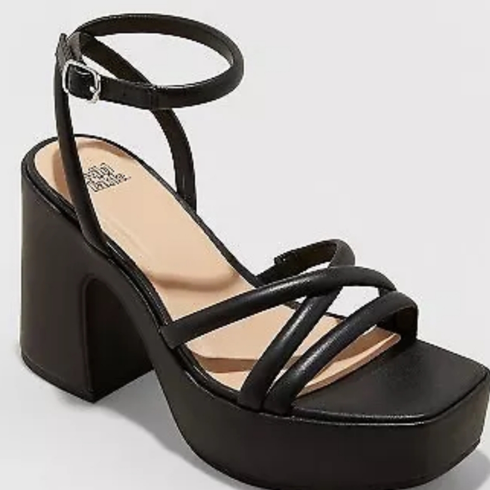 Astro Strappy Platform Heels with Memory Foam Insole 14